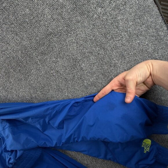 North Face Sanctuary Royal Blue Yellow Trim Full Zip Hooded Women Medium Jacket - Picture 14 of 16